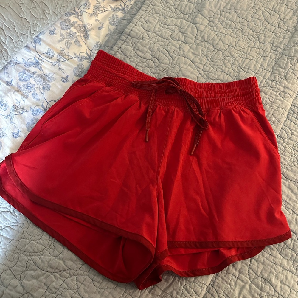 Women's Red Abercrombie YPB Shorts